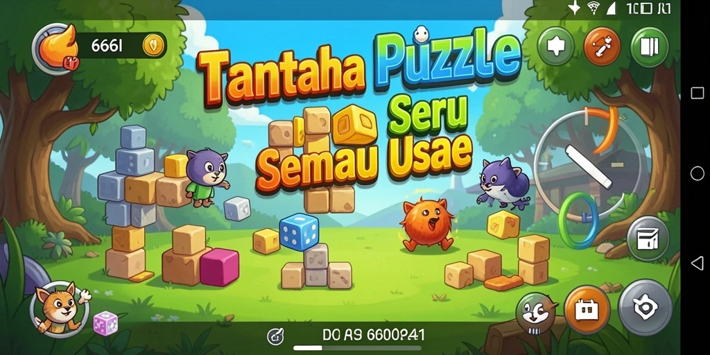 Gameplay seru dalam 666I dengan teka-teki menantang.