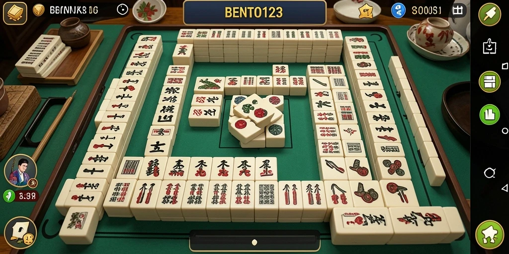 Screenshot dari BENTO123 menunjukkan gameplay Mahjong yang menarik.