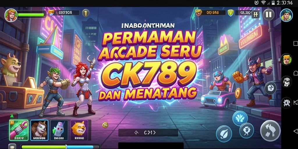 Tampilan gameplay CK789 yang dinamis dan berwarna-warni.
