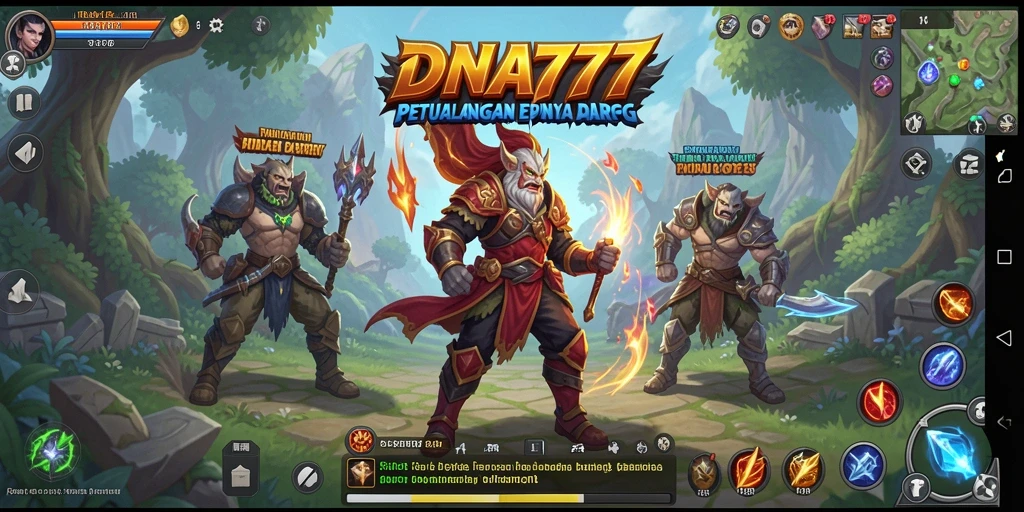 Screenshot menampilkan aksi seru dalam permainan ARPG DNA777.