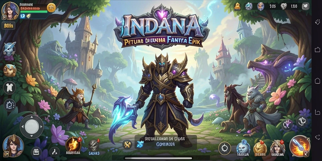 Screenshot menampilkan pertempuran seru di dunia RPG INDAAA.