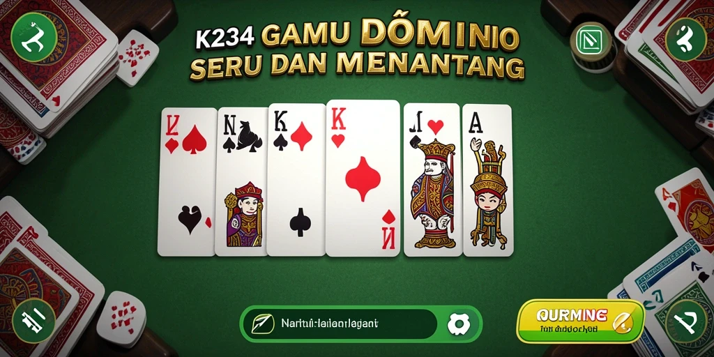 Screenshot gameplay K234 menunjukkan aksi seru dalam bermain Domino.