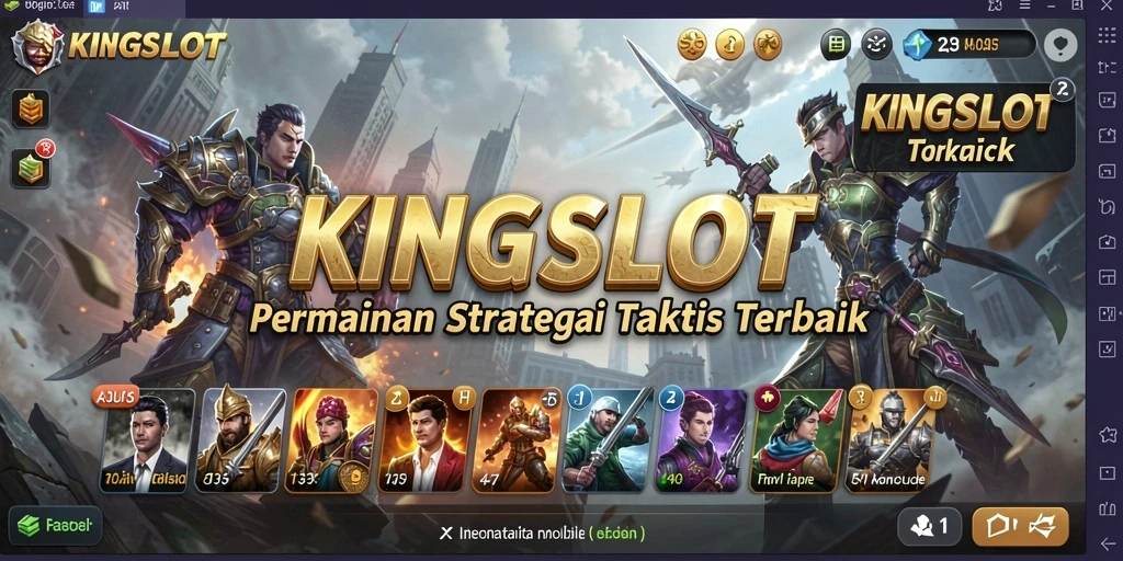 Screenshot KINGSLOT menunjukkan aksi gameplay strategis yang mendebarkan.
