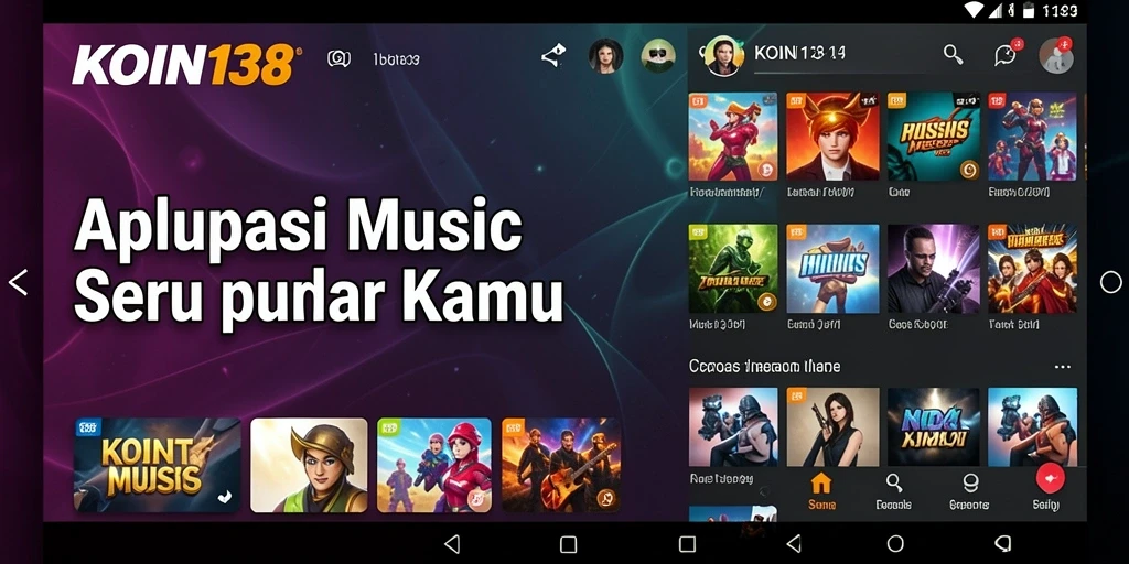 Tampilan gameplay di KOIN138, pengalaman musik interaktif yang seru.