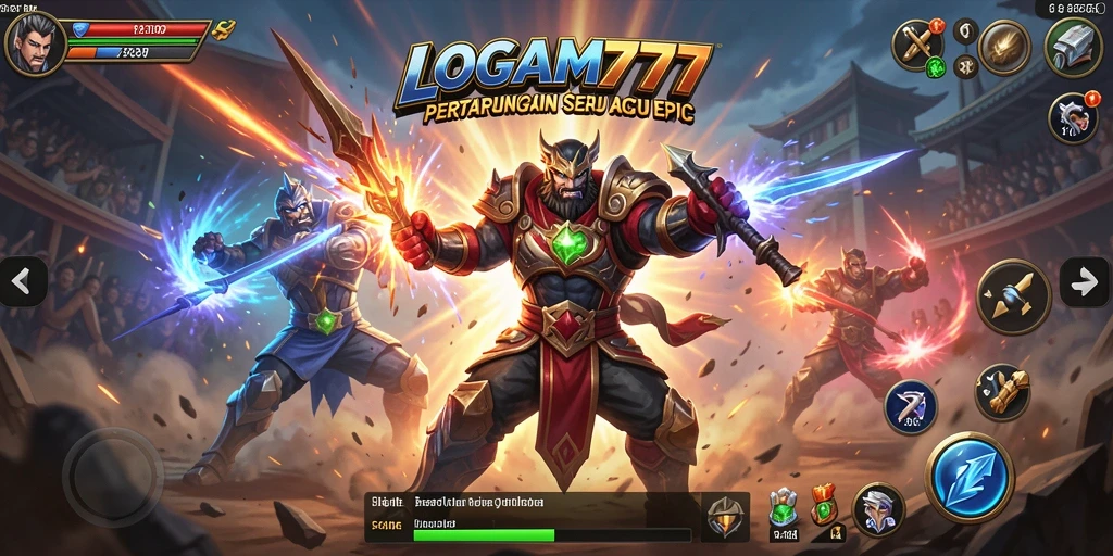 Tampilan gameplay LOGAM777 dengan aksi yang seru.