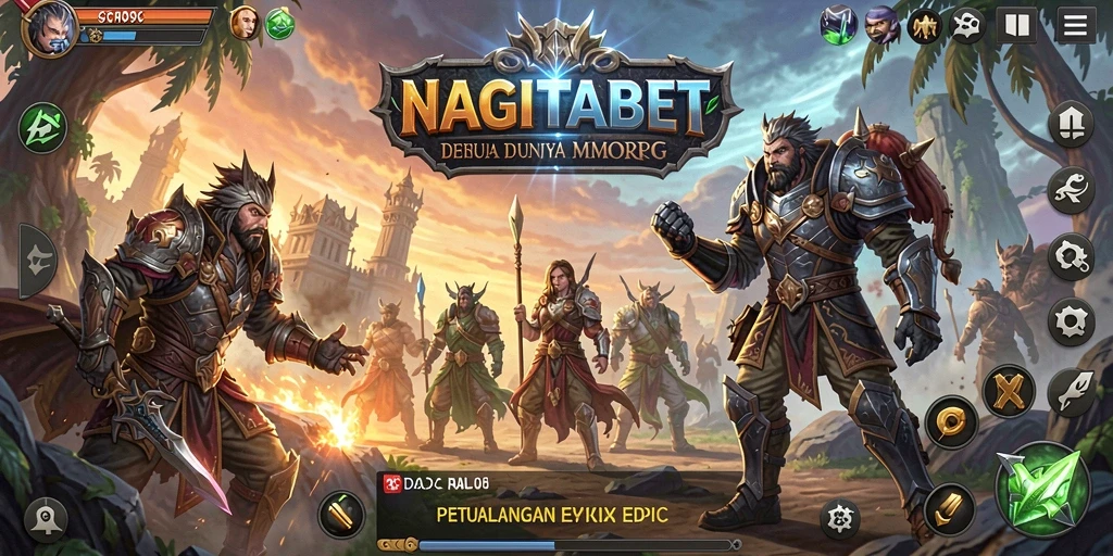Tangkapan layar NAGITABET menampilkan aksi seru dalam pertempuran multiplayer.