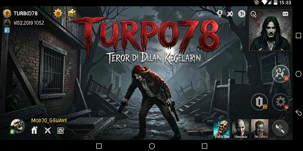 Gameplay menegangkan TURBO78 di tengah kegelapan.