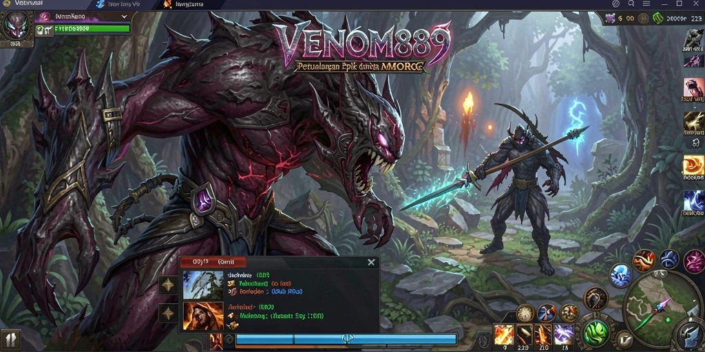 Tangkapan layar gameplay yang menampilkan aksi seru dalam dunia MMORPG.