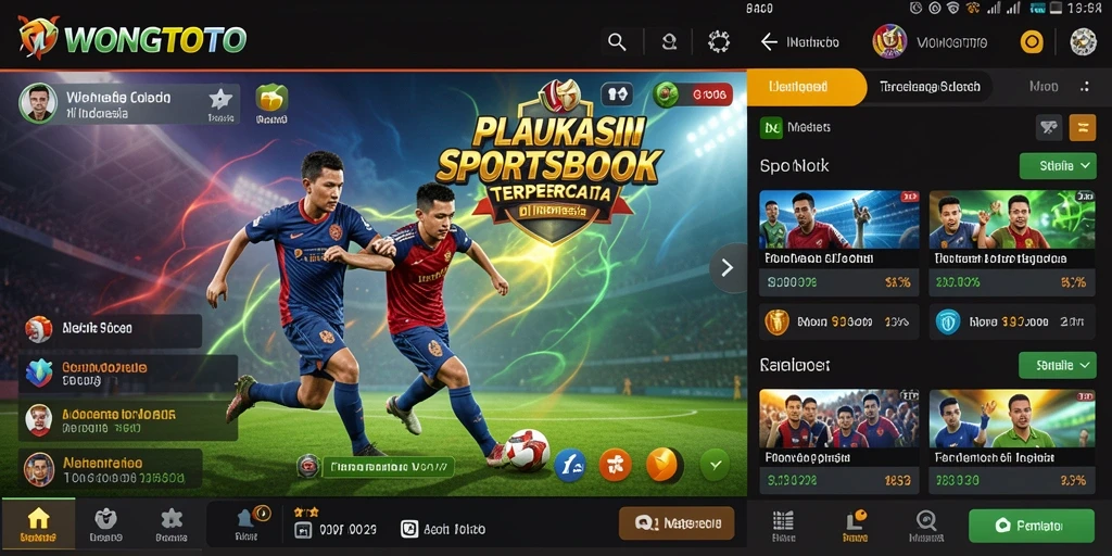 Tampilan antarmuka WONGTOTO yang menarik saat bermain Sportsbook.